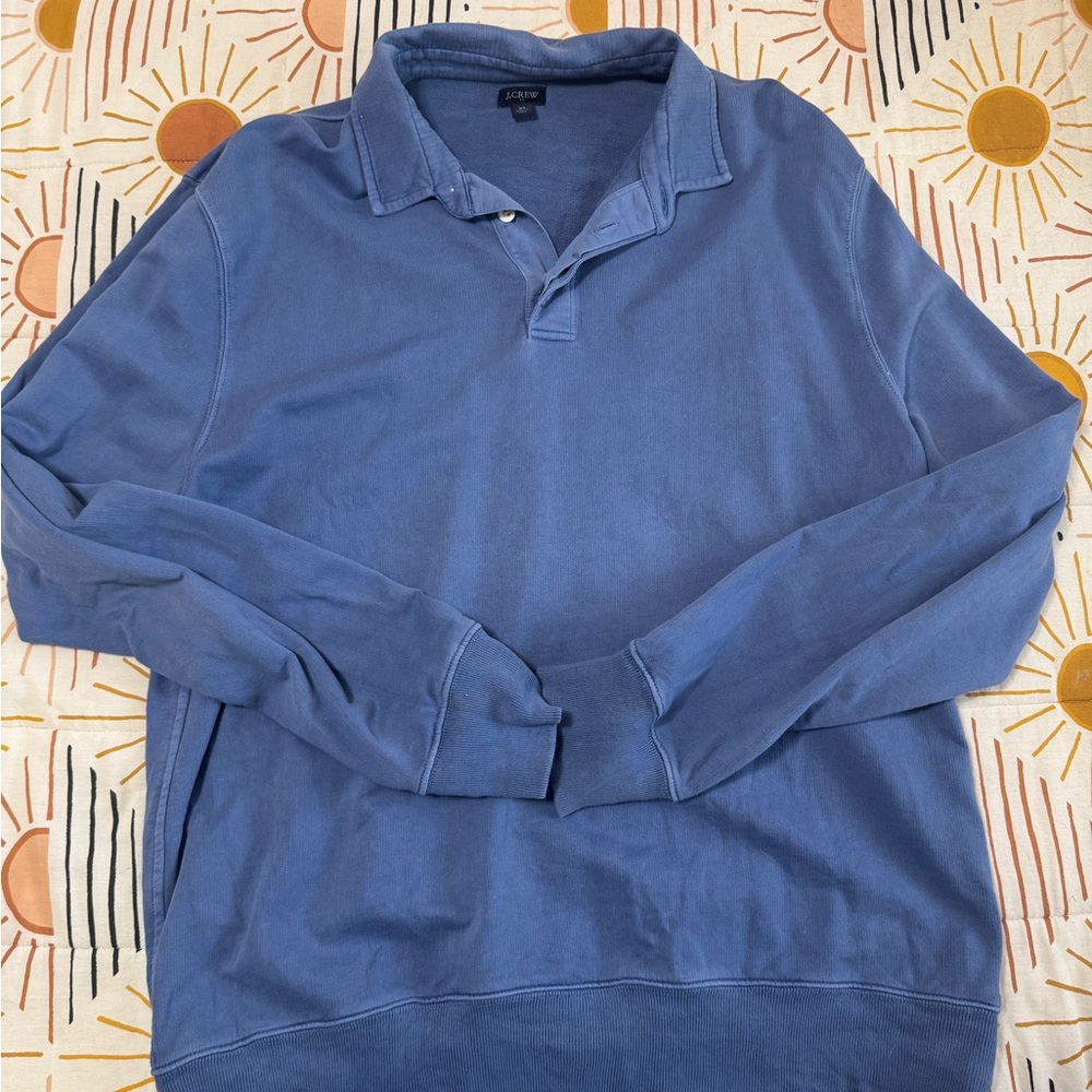 J.Crew Factory Garment Dyed Rugby Sweatshirt Size XL
